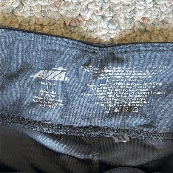 Avia Women's Athletic Shorts in Black and Gray - Picture 2 of 4